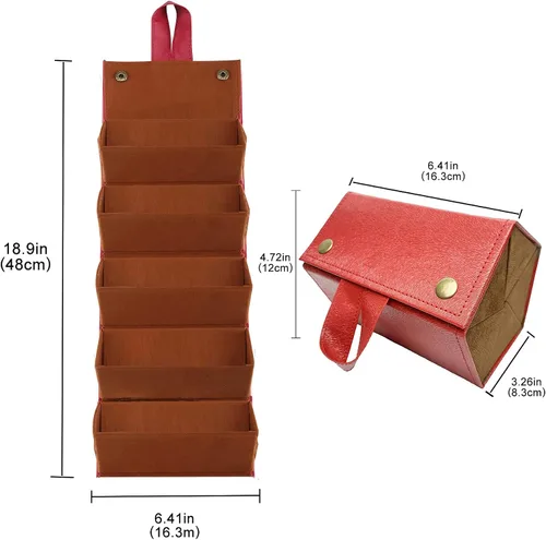Vista 2 de Estuche organizador de lentes de sol de viaje múltiples, de piel sintética, plegable, caja de almacenamiento para hombres y mujeres