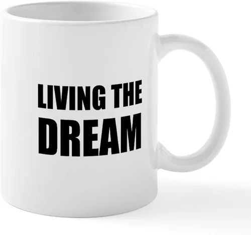 Vista 70 de CafePress Living The Dream Mugs Taza de café de cerámica de 11 oz (11.0 fl oz)