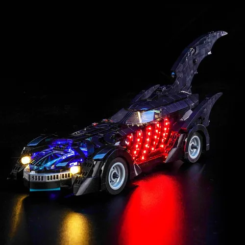 Vista 9 de LocoLee Kit de luces compatible con Lego 76304 Batman Forever Batmobile – Sin modelo solamente, accesorios de iluminación LED compatibles con Lego