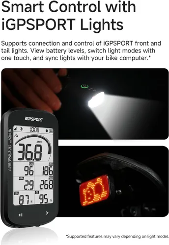Vista 9 de iGPSPORT BSC100MAX GPS Bike Computer, 3 '' Pantalla Auto Start/Stop Custom Data 40H Impermeable Bicicletas Computadora Inalámbrica