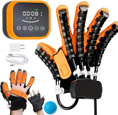Vista 8 de GAOXIAO Guantes robot de rehabilitación para pacientes con hemiplejia cerebral, equipo de entrenamiento de recuperación de manos, guante robótico