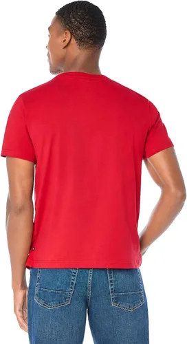 Vista 3 de Nautica - Camiseta de manga corta para hombre, 100% algodón, serie náutica con estampa gráfica Rojo náutico