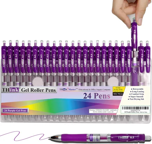 Vista 9 de Think2 - Juego de bolígrafos de gel de color para adolescentes y adultos. Perfecto para dibujar, diario, garabatear, álbumes de recortes
