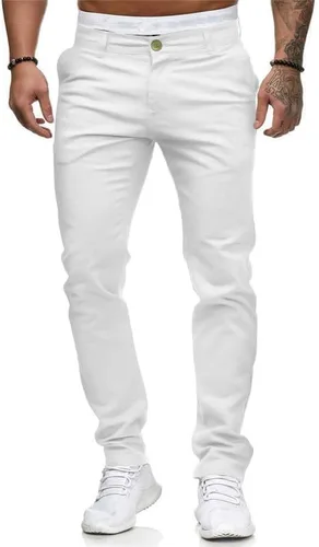 Vista 3 de Pantalones de vestir ajustados ajustados para hombre