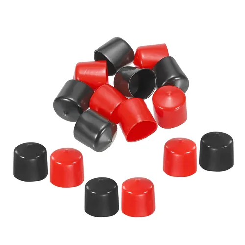 Vista 28 de MECCANIXITY 50 unids tapas de goma Surtido de 0.079 in PVC vinilo tornillo rosca protector para tornillo tornillo negro rojo