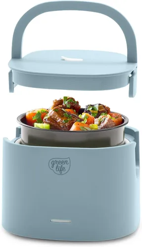 Vista 10 de GreenLife Lonchera eléctrica de 20 onzas, calentador de alimentos y sopa, interior antiadherente de cerámica sin PFAS ni PFOA, portátil para viajes