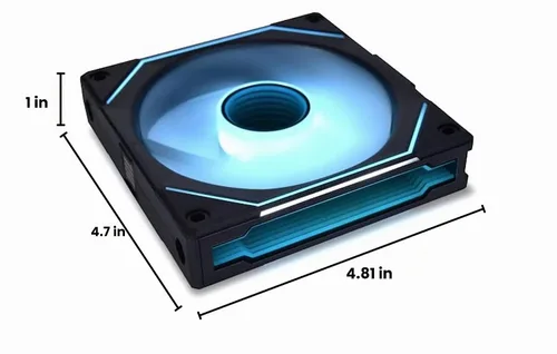 Vista 2 de Lian Li UNI Fan SL-Infinity Paquete individual de 120, ventilador ARGB, espejo infinito, diseño en cadena, efectos de iluminación personalizables