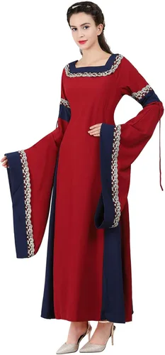 Vista 173 de Kranchungel - Vestidos renacentistas de estilo medieval/irlandés/campesino para mujer; disfraz de hada, para bailes
