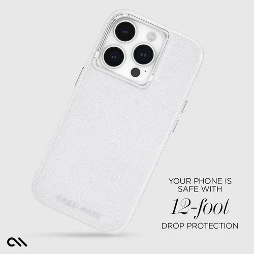 Vista 3 de Case-Mate Funda para iPhone 15 Pro – Brillante iridiscente [protección contra caídas de 12 pies] [Compatible con MagSafe] Funda magnética con bonito