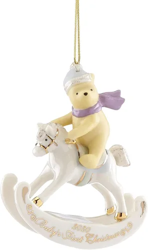 Vista 4 de Lenox Adorno navideño de Winnie The Pooh de 2020, 0.35 libras, marfil