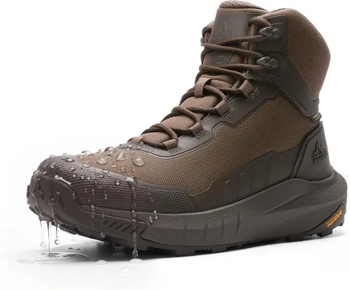 Vista 10 de NORTIV 8 Botas de senderismo tácticas impermeables para hombre Negro