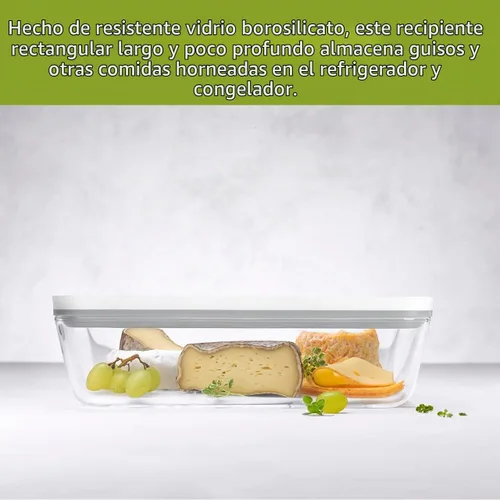 Vista 6 de ZWILLING Fresh & Save Recipiente sellador al vacío mediano, cacerola con tapa, bandeja para brownies, bandeja para lasaña, bandeja para pizza, 9.5 x
