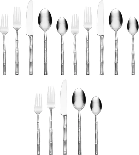 Vista 9 de Hampton Forge Hampton Signature - Juego de cubiertos de bambú de 20 piezas, servicio para 4