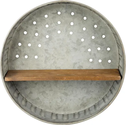 Vista 3 de Primitives by Kathy 38024 Estante de pared envejecido, metal y madera