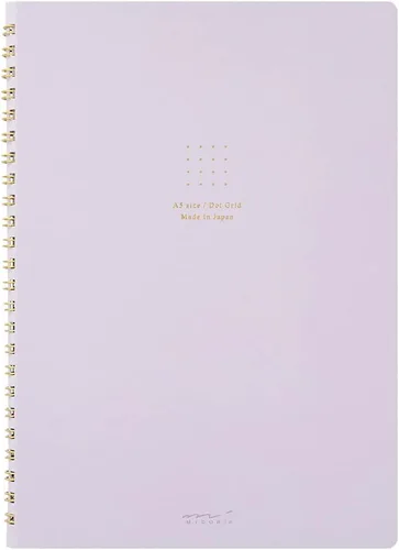 Vista 10 de Midori 15334006 Notebook, Ring Notebook, Color, Dot Square, Blue, A5