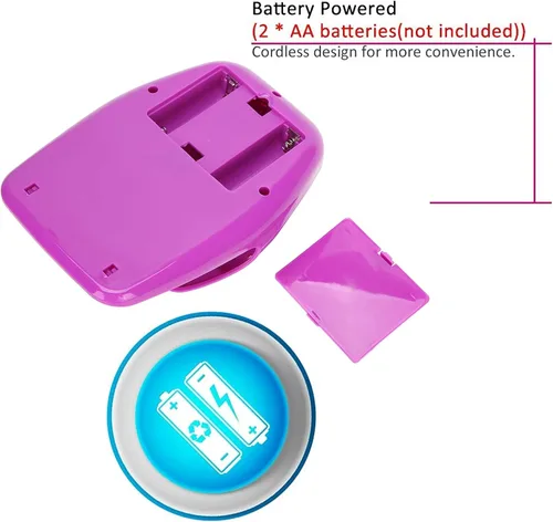 Vista 5 de FILFEEL Secador de uñas portátil, mini ventilador de uñas para esmalte de uñas regular y de gel, funciona con pilas, morado