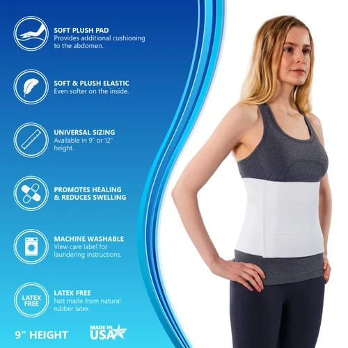 Vista 2 de NYOrtho Faja abdominal posparto, faja abdominal para mujer, recuperación de cesárea, soporte de abdominoplastia, envoltura de vientre para posparto