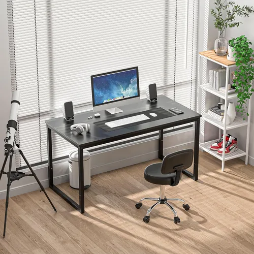 Vista 3 de ZenStyle Escritorio para computadora de 47 pulgadas, moderno y resistente, escritorio de oficina para computadora, computadora portátil, escritorio