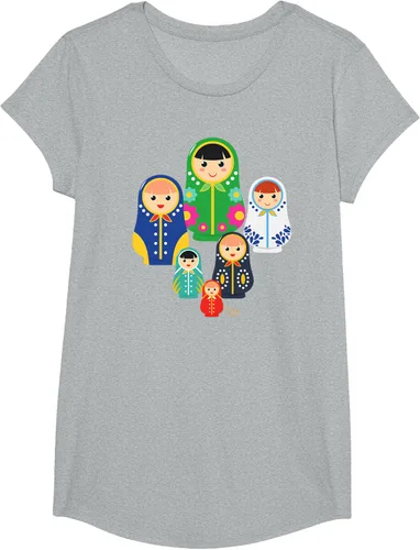Vista 66 de Matryoshka Russian Nesting Dolls, Rusia - Camiseta de regalo, Azul / Patchwork, S
