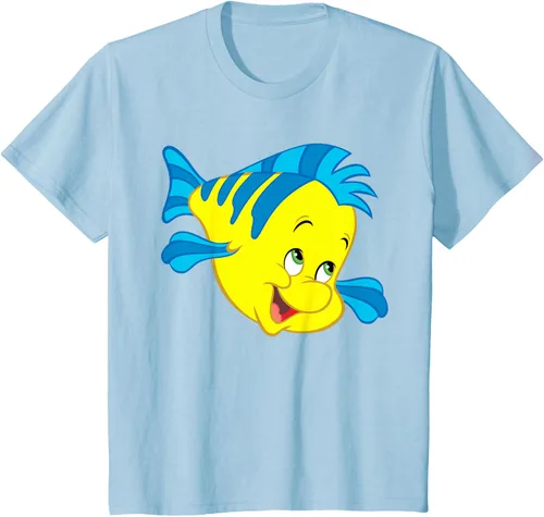 Vista 9 de Disney Camiseta de disfraz de cara grande de la Sirenita Flounder Sidekick