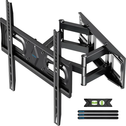 Vista 10 de Soporte de pared fijo para TV para la mayoría de pantallas de 26 a 60 pulgadas, soporte de TV de perfil bajo con bloqueo de liberación rápida