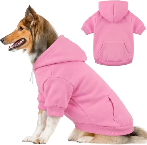 Vista 9 de Dog Sweaters for Small Dogs, Dog Hoodie Apparel Sweatshirt Clothes Negro