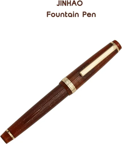 Vista 23 de 82 Pluma estilográfica - Barril de material acrílico, plumín extrafino de iridio con convertidor de tinta, pluma de escritura suave, diseño clásico