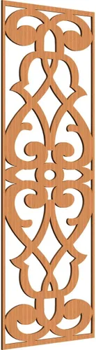 Vista 6 de 9 3/8"W x 24 3/8"H x 1/4"T Bellaire Decorativos Paneles de pared de madera calado, abedul