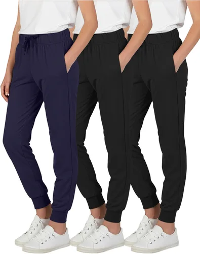 Vista 38 de Real Essentials Paquete de 3: pantalones deportivos casuales para niñas (de 7 a 16 años)