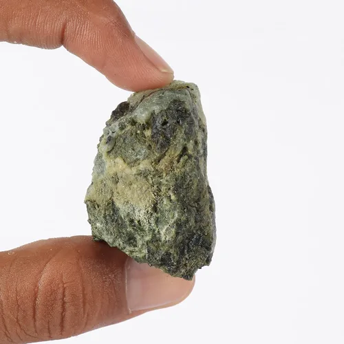 Vista 2 de GEMHUB Cristal curativo de piedra prehnita verde crudo natural 218 Ct