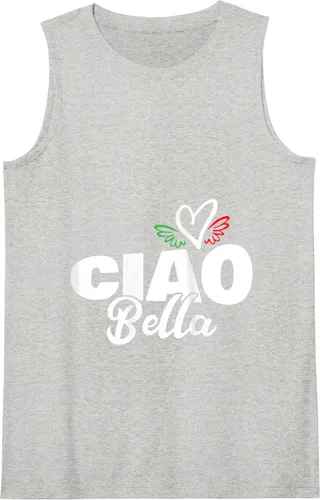 Vista 5 de Ciao Bella - Hermoso corazón italiano Italia - saludo Hello Tank Top Negro