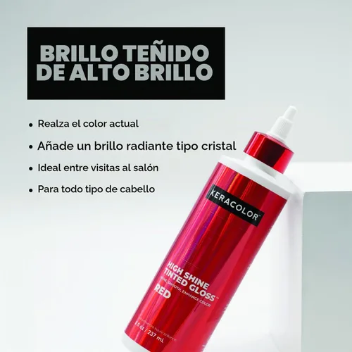 Vista 2 de Keracolor High Shine Tinted Hair Gloss,In-Shower Glaze, 9 Colors Rojo