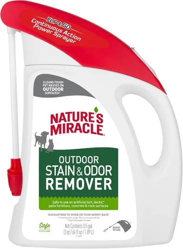 Vista 12 de Removedor de manchas y olores de perros, fórmula enzimática para desastres cotidianos, de Nature's Miracle, 709 ml Tough on Dog Urine, Feces