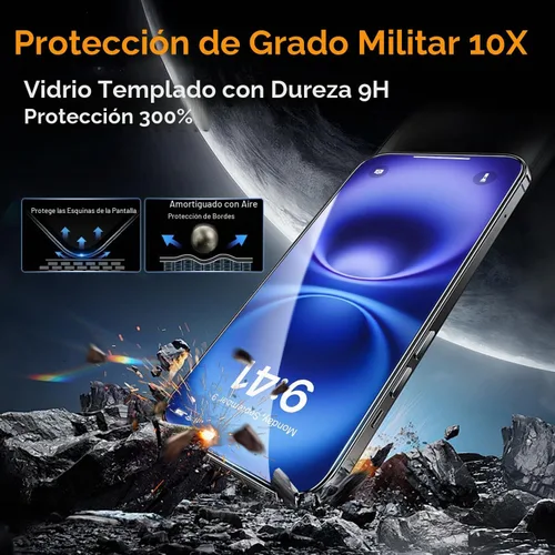 Vista 3 de OneFish Protector de pantalla de privacidad para iPhone 16 Pro Max [6.9 pulgadas], protección de borde de bolsa de aire, película de vidrio templado