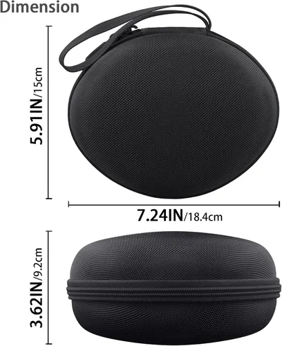 Vista 6 de co2CREA para audífonos Beats Studio Pro / Studio3 / Solo4 / Solo3, estuche de viaje rígido compatible con audífonos inalámbricos de diadema Beats