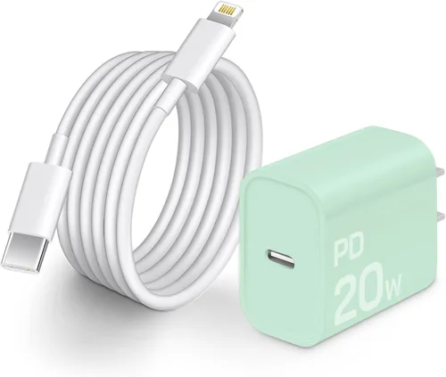 Vista 5 de Cargador Rápido para iPhone, 20W USB C con Cable de 1.8m Compatible con IP 14/14 Pro/14 Plus/14 Pro Max/13/13 Mini/13 Pro/13 Pro Max/12/11/X y Más