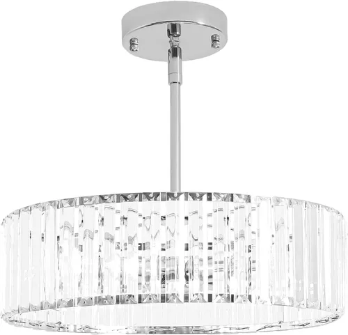Vista 19 de Candelabro pequeño de cristal dorado, lámpara moderna de 3 luces para comedor sobre la mesa, accesorio de iluminación redondo para pasillo