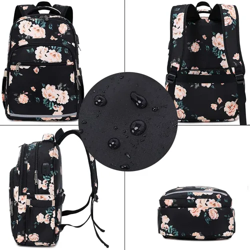 Vista 6 de Bluboon Mochila para mujer de 15.6 pulgadas, mochila para laptop de 15.6 Peonía