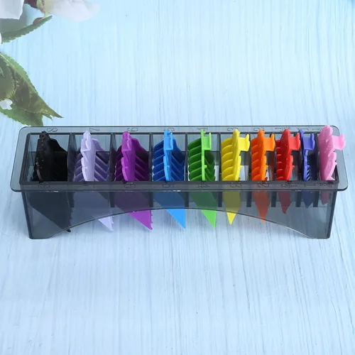 Vista 8 de Clipper Guard Holder Organizador con peines, suministros de peluquería, estuche de almacenamiento de peine guía, soporte de guardia de barbero