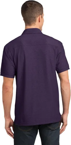 Vista 2 de Port Authority Polo Oxford Piqué de doble bolsillo para hombre