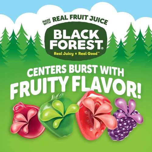Vista 4 de Black Forest, Juicy Burst, bocadillos con sabor a frutas, sabores de frutas mixtas, una explosión jugosa de sabores naturales, hechos con jugo