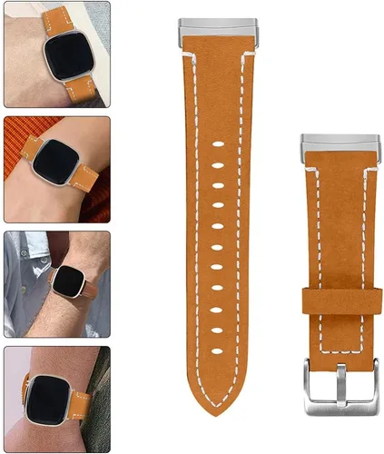 Vista 7 de UKCOCO Correa de reloj de silicona fina Correa de reloj Relojes Inteligentes para mujer 3 pulsera delgada duradera Correa de reloj de cuero genuino