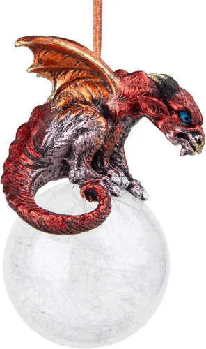 Vista 2 de Pensive Percher Dragon 2018 - Adorno de Navidad coleccionable de 3 pulgadas, a todo