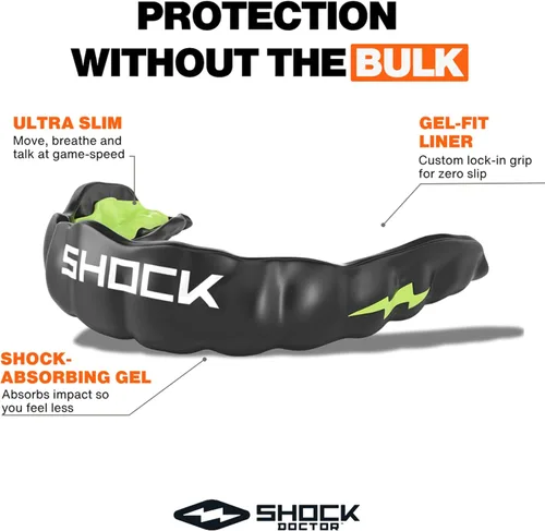 Vista 4 de Shock Doctor MicroGel Sports Mouth Guard, Football, Basketball, Boxing, Lacrosse Mouthguard