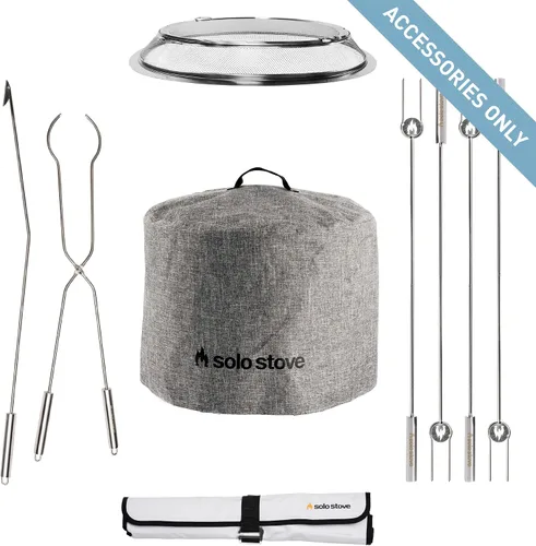 Vista 2 de Solo Stove Paquete de accesorios de hoguera - Escudo, refugio, palos de asado, herramientas para hoguera