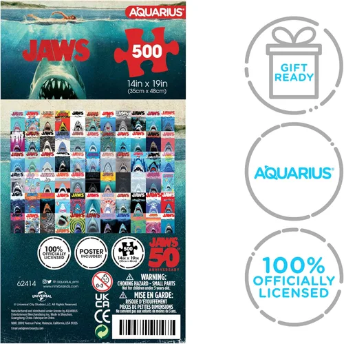 Vista 7 de AQUARIUS Jaws 50th Anniversary Posters - Rompecabezas de 500 piezas, arte