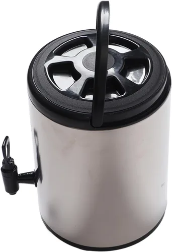 Vista 2 de Dispensador de bebidas aislado, dispensador de bebidas frías y calientes, dispensador de bebidas frías y calientes de acero inoxidable 304