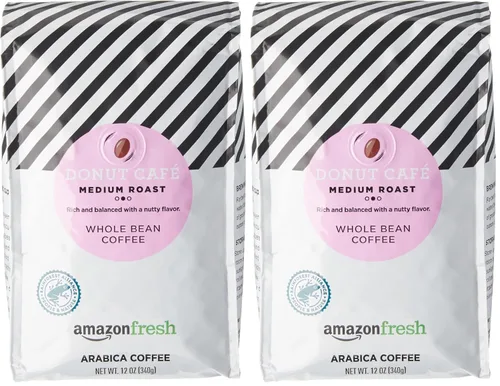 Vista 10 de Amazon Fresh, Just Bright - Café en grano entero tostado ligero, 32 onzas