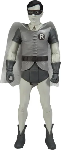 Vista 4 de DC Retro Batman 1966 - Figura de acción de 6 pulgadas Wave 5 - Robin blanco y negro
