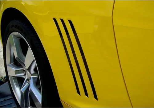 Vista 7 de x xotic tech Compatible con Chevy Camaro L & R - Adhesivo de ventilación lateral de rayas negras 2010-2021